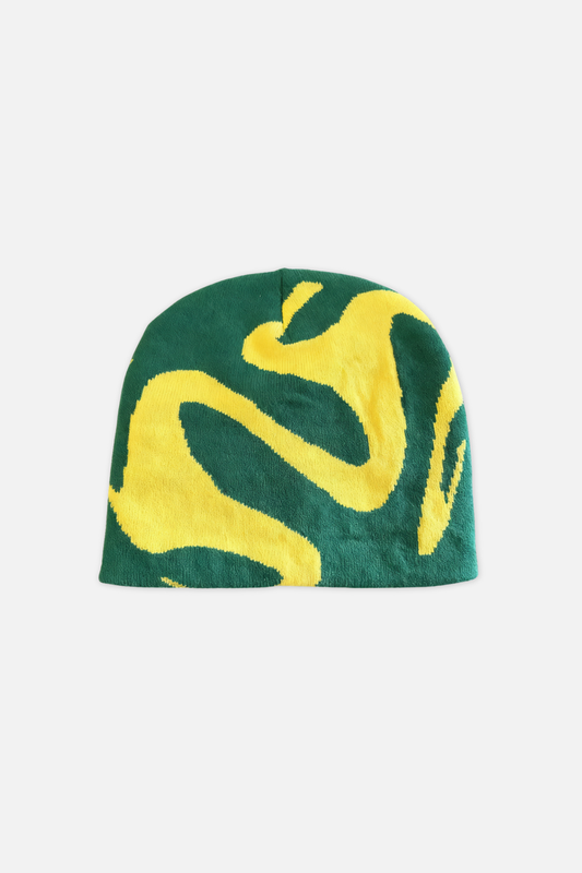 Green Wavy Beanie
