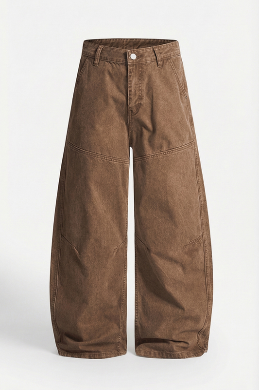 Curved Blade Brown Jeans